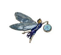 Vintage Inspired Colorful Wing Pin Angel Motifs Brooch Allergy Resistant Alloy Jewelry For Fashion Lovers Mystical Princess Chest Pin Gift