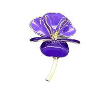 Vintage Inspired Enameled Irises Brooch For Women Elegant Floral Jewelry With Sturdy Alloy Base Elegant Dress Accessories