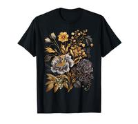 Vintage Inspired Flower Botanical Chart Naturalist T-Shirt