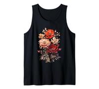Vintage Inspired Flower Botanical Chart Naturalist Tank Top