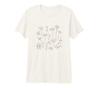 Vintage Inspired Flowers Botanical Naturalist Cottagecore Premium T-Shirt
