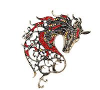 Vintage Inspired Horse Brooch Elegant Statement Jewellery Gift Excellent Craftsmanship Unisex Lapel Pin Stylish Pin, Einheitsgröße, As described
