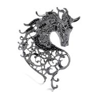 Vintage Inspired Horse Brooch Elegant Statement Jewellery Gift Excellent Craftsmanship Unisex Lapel Pin Stylish Pin, Einheitsgröße, As described