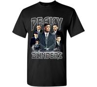 Vintage Inspired Peaky T-Shirt tee Shirt Blinders Show Tom Shelby Family England Vintage Inspired Peaky T-Shirt Black 3XL