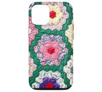 Vintage Inspired Quilt Patchwork Grandmothers Flower Garden Case for iPhone 12/12 Pro