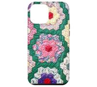 Vintage Inspired Quilt Patchwork Grandmothers Flower Garden Case for iPhone 12 Pro Max