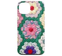 Vintage Inspired Quilt Patchwork Grandmothers Flower Garden Case for iPhone 13