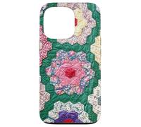 Vintage Inspired Quilt Patchwork Grandmothers Flower Garden Case for iPhone 13 Pro