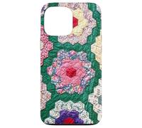 Vintage Inspired Quilt Patchwork Grandmothers Flower Garden Case for iPhone 13 Pro Max