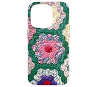 Vintage Inspired Quilt Patchwork Grandmothers Flower Garden Case for iPhone 14 Pro