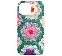 Vintage Inspired Quilt Patchwork Grandmothers Flower Garden Case for iPhone 15