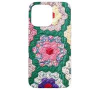 Vintage Inspired Quilt Patchwork Grandmothers Flower Garden Case for iPhone 15 Pro Max