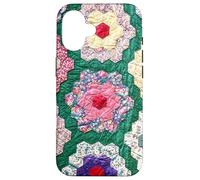 Vintage Inspired Quilt Patchwork Grandmothers Flower Garden Case for iPhone 16