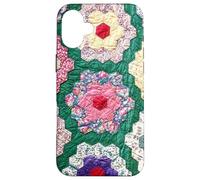 Vintage Inspired Quilt Patchwork Grandmothers Flower Garden Case for iPhone 16 Plus