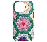 Vintage Inspired Quilt Patchwork Grandmothers Flower Garden Case for iPhone 16 Pro