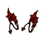 Vintage Inspired Retro Dark Fantasy Wing Earrings Handmade Spicy Girl Ear Studs Fashion Earrings For Anime Enthusiasts