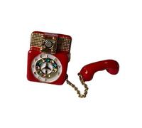 Vintage Inspired Retro Telephone Rings Drop Oil Finish Closure Unique Jewelry For Women Party Daily Wear Creative Statement