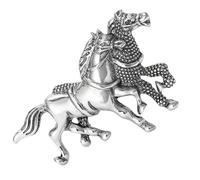Vintage-Inspired Two Galloping Horses Brooch Pin Secure Fastener Metal Jewelry for Equestrian Lovers & Formal Double Horse Brooch Jewelry