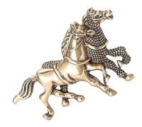 Vintage-Inspired Two Galloping Horses Brooch Pin Secure Fastener Metal Jewelry for Equestrian Lovers & Formal Double Horse Brooch Jewelry