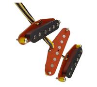 Vintage Interlaced Handcrafted Alnico 5 Electric Guitar Single Coil Pickup With Red Fiber Base Professional electric pickup
