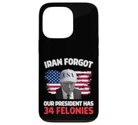 Vintage Iran Forgot our President Has 34 Felonies Case for iPhone 13 Pro