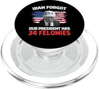 Vintage Iran Forgot our President Has 34 Felonies PopSockets PopGrip for MagSafe