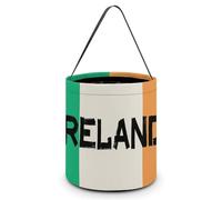 Vintage Ireland Irish Flag Large Easter Basket Candy Bags Canva Tote Bag Portable Hallowee Bucket