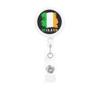 Vintage Ireland Irish Flag Retractable Badge Holder Bulk ConvenientBadge Reels Badge Clip for NurseTeacher Student Office Staff Name Tag