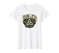 Vintage Ireland Triquetra Value Graphic T-Shirt, Women, White, S