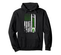 Vintage Irish Beer USA American Flag Shamrock Lucky Charm Pullover Hoodie
