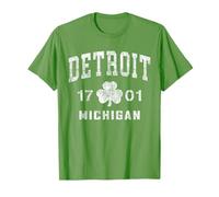 Vintage Irish Shamrock Detroit Michigan St. Patrick's Day T-Shirt
