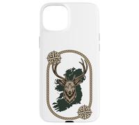 Vintage Irish Stag - Celtic Map and Compass Heritage Art Case for iPhone 15 Plus