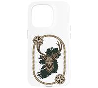 Vintage Irish Stag - Celtic Map and Compass Heritage Art Case for iPhone 15 Pro