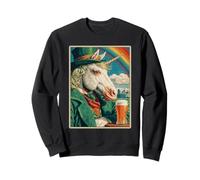 Vintage Irish Unicorn Drinking Beer St Patricks Day Graphic Sweatshirt