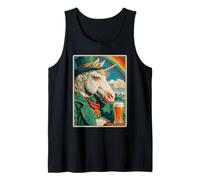 Vintage Irish Unicorn Drinking Beer St Patricks Day Graphic Tank Top