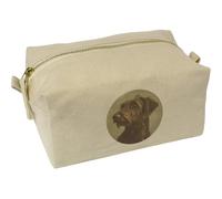 'Vintage Irish Wolfhound Portrait' Canvas Wash Bag/Makeup Case (CS00041968)