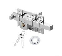 Vintage Iron Door Lock 20cm Rust-Proof Cross Key(2008CR - right) | Zinc alloy cover, smooth electroplated for surface, injury-free touch, sturdy construction, easy install