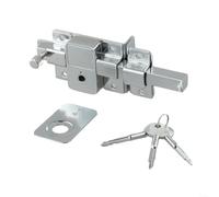 Vintage Iron Door Lock 20cm Rust-Proof Cross Key(2009CR - right) | Zinc alloy cover, smooth electroplated for surface, injury-free touch, sturdy construction, easy install
