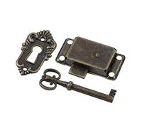 Vintage Iron Drawer Locks Flush Mount Furniture Decorative Antique Jewelry for Case Box with for Home Decorative Furniture Locks