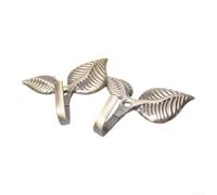 Vintage Iron For Leaf Design Wall Hooks 8 Piece Set for Residential Hanging Needs in Multiple Interior Zones (Blue and Blue)