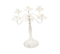 Vintage Iron Multi-head Candlestick Holder for Party Events White