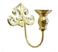 Vintage Iron Wall Candle Holder with Detailed Patterns for Classic Home Decor and Creating Relaxing Ambiance (Gold)