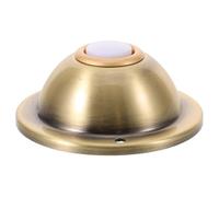 Vintage Iron Wired Door Bell Button for Wall Mounted Entry | Golden Retro Finish, round Hexagonal Form, Replacement Compatible, for Retail Entryways, Front Doors