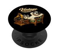 Vintage Is So Cool! - Nipper The RCA Dog Gramophone PopSockets Adhesive PopGrip