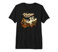 Vintage is So Cool! - Nipper The RCA Dog Gramophone Premium T-Shirt