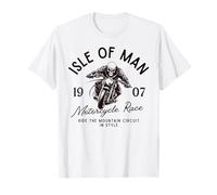 Vintage Isle of Man TT Races Retro Skull Motorbike Race T-Shirt
