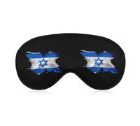 Vintage Israeli Flag Sleep Mask Soft Blackout Eye Mask Eye Shade Cover with Adjustable Strap for Men Women