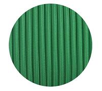 Vintage Italian Coloured Braided Peach Lighting Fabric Cable Flex Cord 2 Core Round 0.75mm Lightting Wire for pendant, Ceiling Light (Dark Green)