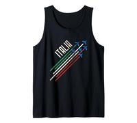 Vintage Italian Flag Airplanes Tricolore Trails Tank Top