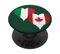 Vintage Italy Canada Flag for Proud Canadian Italian Roots PopSockets Adhesive PopGrip